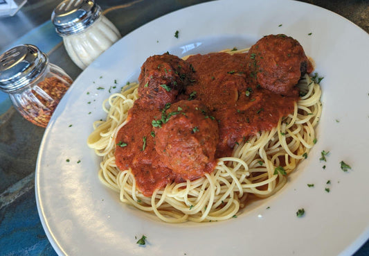 Spaghetti and meatballs